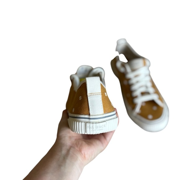 New Fat Face Mustard Polka Sneakers Size 9 Comfort 100%organic cotton - Picture 4 of 7